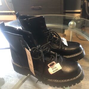 No Boundaries Black Combat Boots